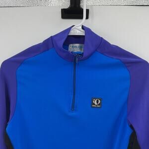 Pearl Izumi Women's 1/4 Zip with mesh Long Sleeve - Blue/Purple - Medium